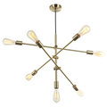 Dainolite 7Lt Incandescent Adjustable Pendant, Aged Brass 817P-AGB